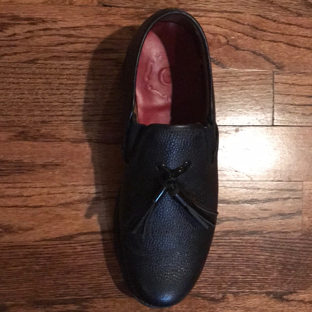 Grenson scotch Grain Black Leather Loafers